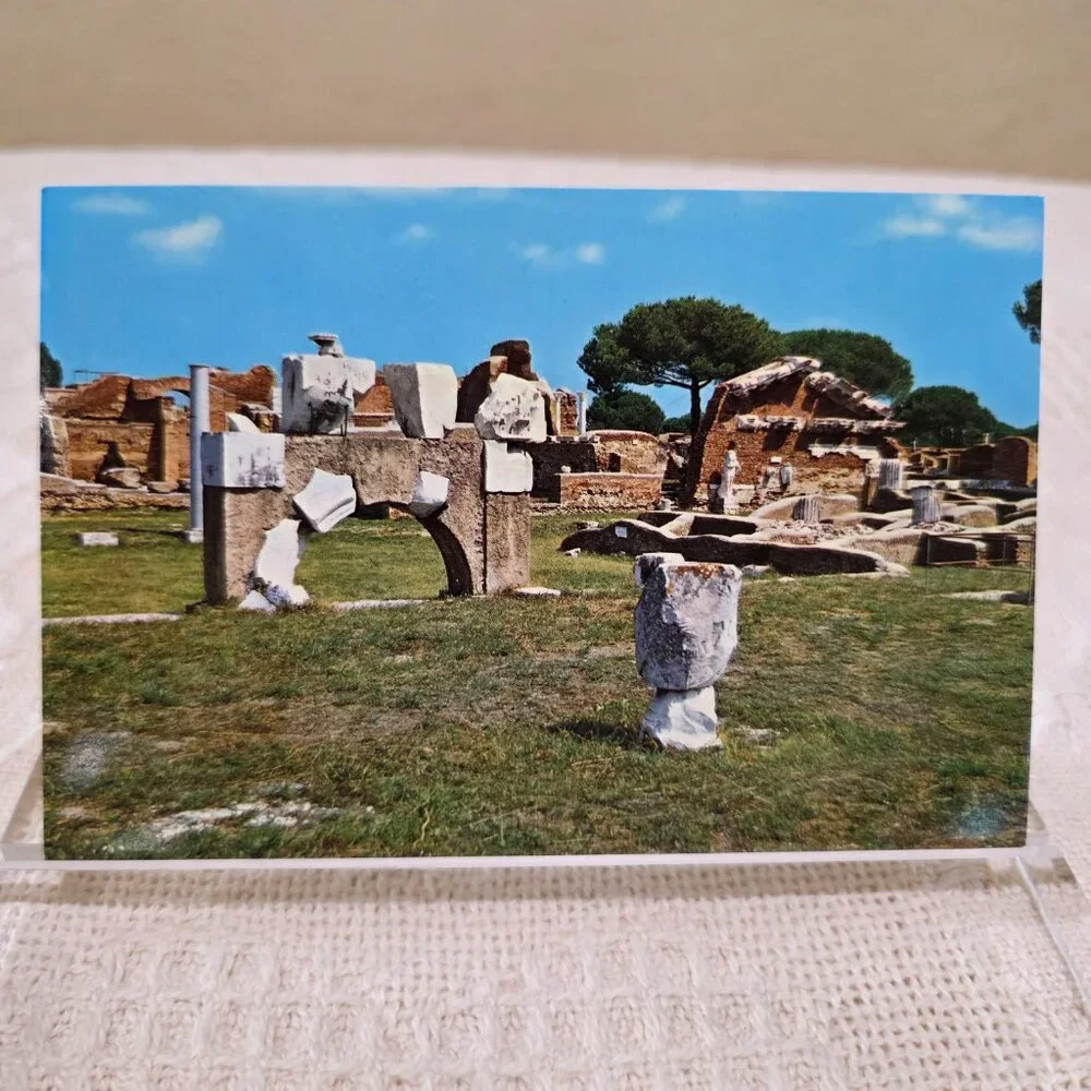 Vintage 1960's Ostia Antica Scavi Remains Basilica Italy Italian Postcard Unp